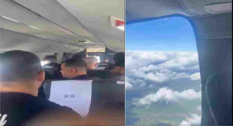Viral Video : विमान उंच आकाशात असताना अचानक दरवाजा उघडला आणि…