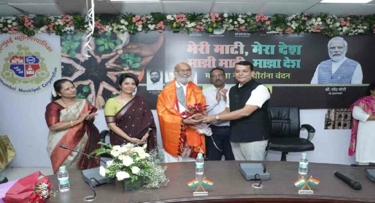 Mazi Mati Maza Desh : ‘माझी माती, माझा देश’ या अभियानांतर्गत दादरमधील वीरांचा सन्मान