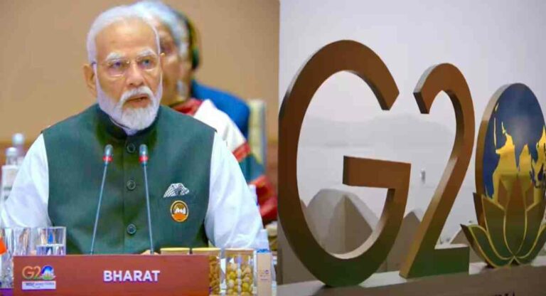 G-20 Summit : जी-२० मध्ये पंतप्रधान मोदींसमोर आहे ‘भारत’ नावाची नेमप्लेट