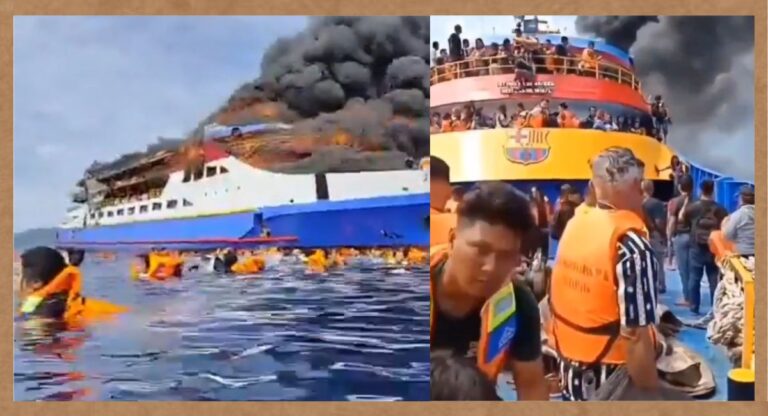 Indonesia : ३०० हून अधिक प्रवाशांना घेऊन जाणाऱ्या जहाजाला आग; जीव वाचवण्यासाठी समुद्रात मारल्या उड्या