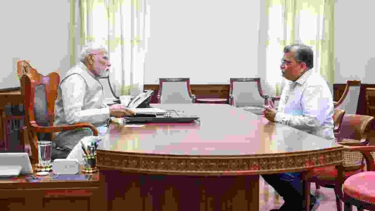 भाजपा प्रदेशाध्यक्ष Ravindra Chavan यांनी घेतली पंतप्रधान मोदींची भेट