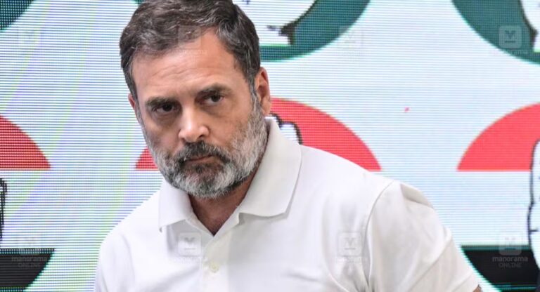 Rahul Gandhi during a press conference on Bihar elections.