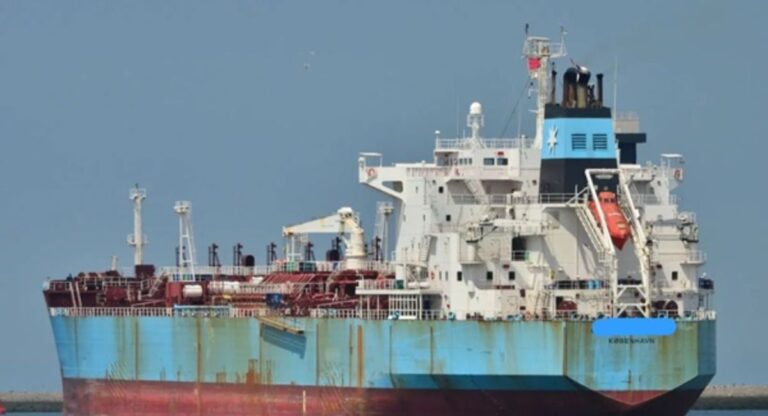 Indian Coast Guard vessel involved in oil smuggling operation.