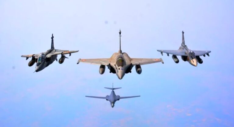 IAF Vayu Shakti 2026 with fighter jets in formation