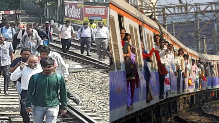Harbor Railwayमार्गावरील ओव्हरहेड वायर तुटल्याने वाहतूक विस्कळीत, प्रवाशांची रुळावरून पायपीट